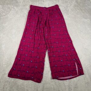 Ava Sky Fighting Eel Pants Womens Small Purple Magenta Wide Leg Flowy Boho